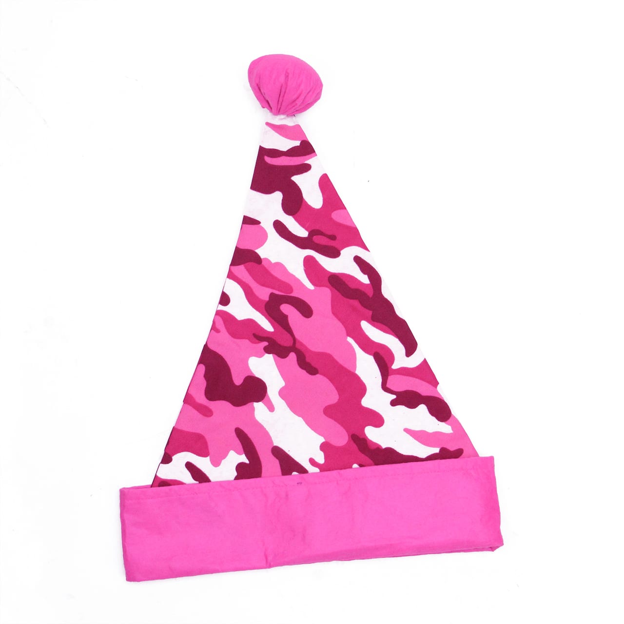 16" Pink & White Camouflage Christmas Santa Unisex Adult Hat